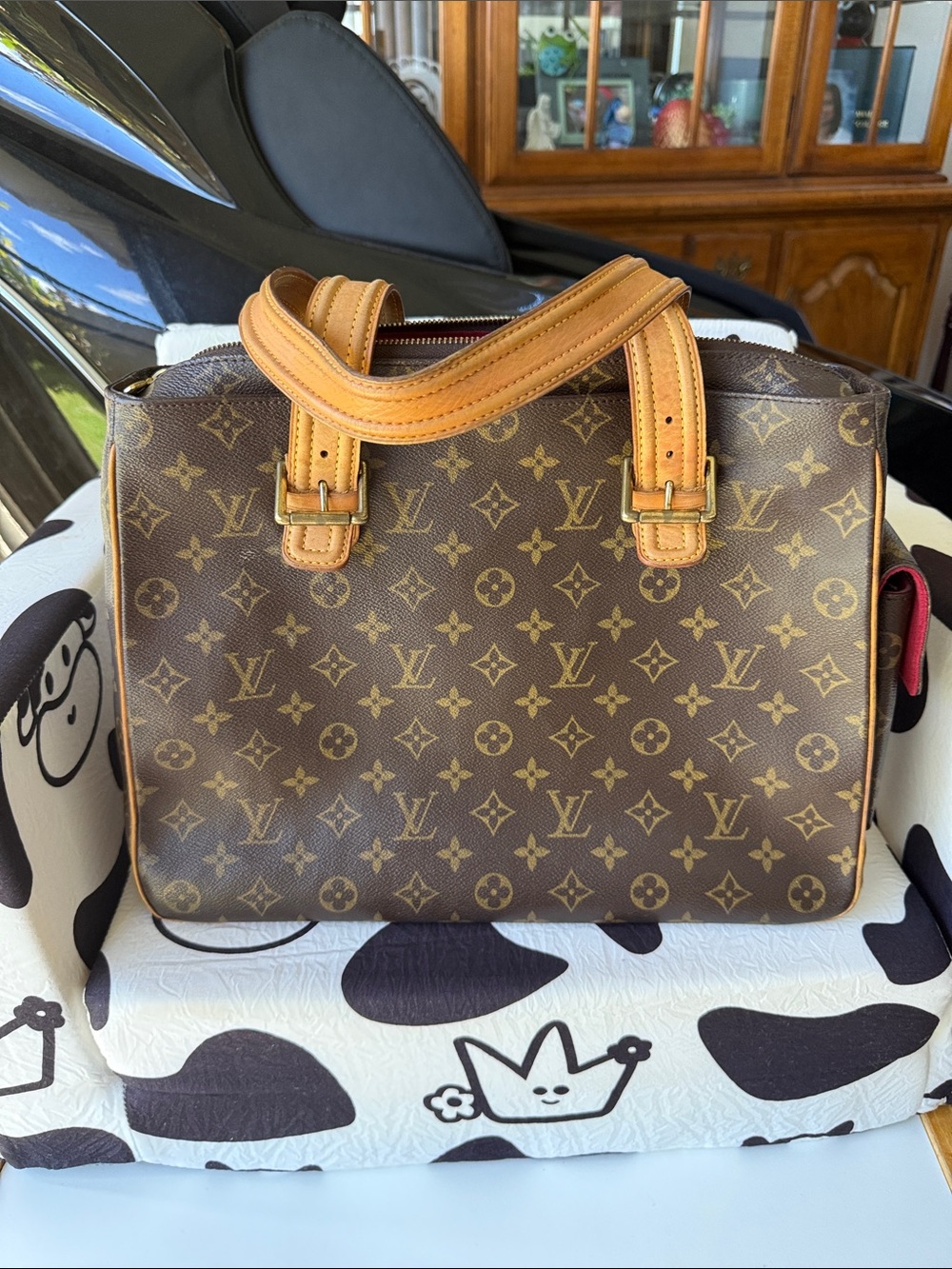 Louis Vuitton Brown Monogram Satchel with Tan Handles Comes W/COA - Picture 5 of 16